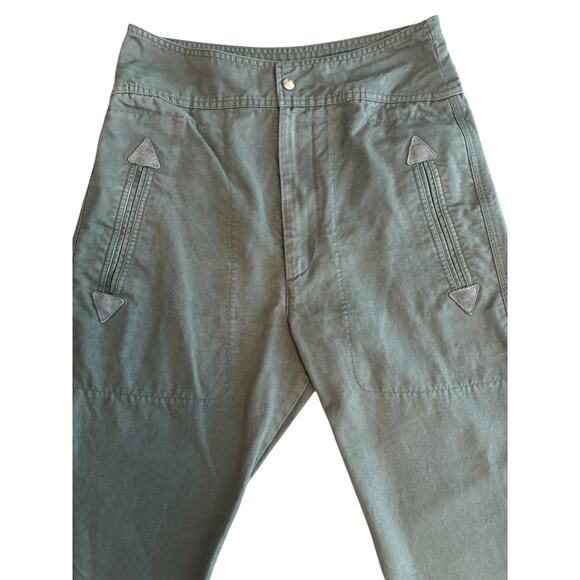 Isabel Marant Étoile Raluniae High-Rise 100% Cotton Canvas Trousers FR-36 US-4 - Picture 3 of 12